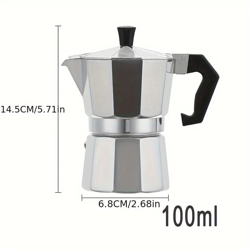 Cafetera Moka Express de Aluminio - Para Café Italiano y Cubano, Tipo Hornalla (1/2/3/6 Pocillos)