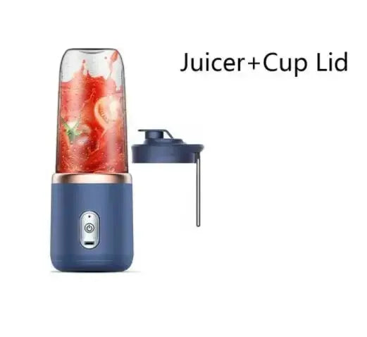 Licuadora Portátil tipo Botella Recargable - Mini Batidora Inalámbrica de 6 Hojas, Vaso Deportivo 400ml