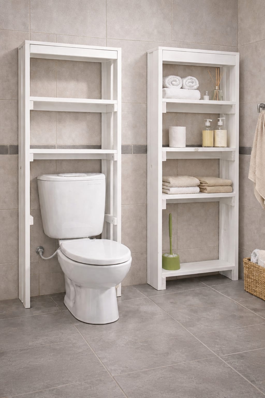 Set de 2 Estantes de Madera para Baño