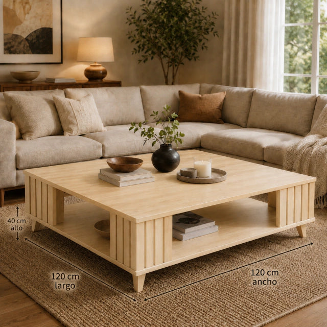 Mesa Ratona Escandinava 120x120x40