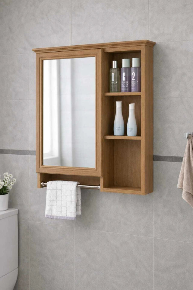 Botiquín Oslo de Madera con Espejo para Baño