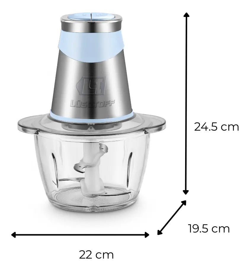 Picadora LUSQTOFF 500W 1200ML Bowl Vidrio