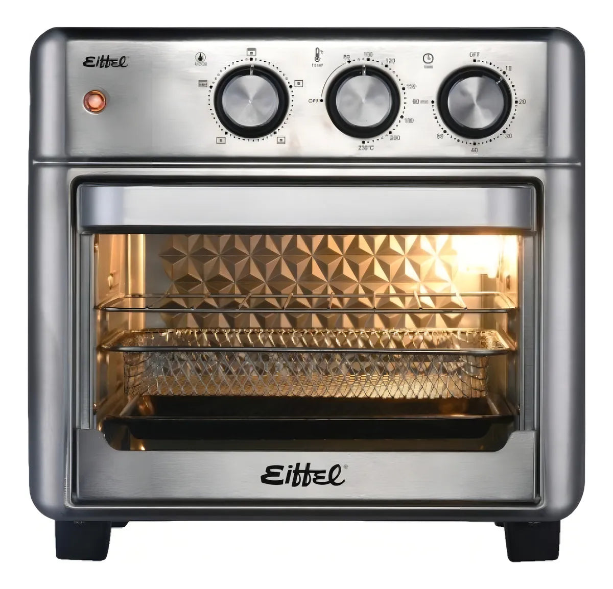 Horno y Freidora de Aire 2 en 1 - 15L 1.2kW Acero Inoxidable