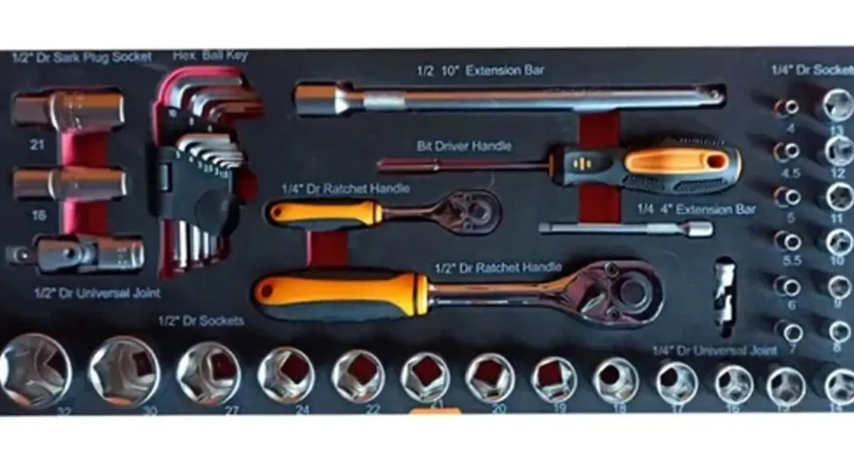 Kit De Herramientas 80 Piezas Caja Metal LUSQTOFF