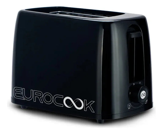 Tostadora Electrica De 2 Ranuras Eurocook EC-BT2 Negro