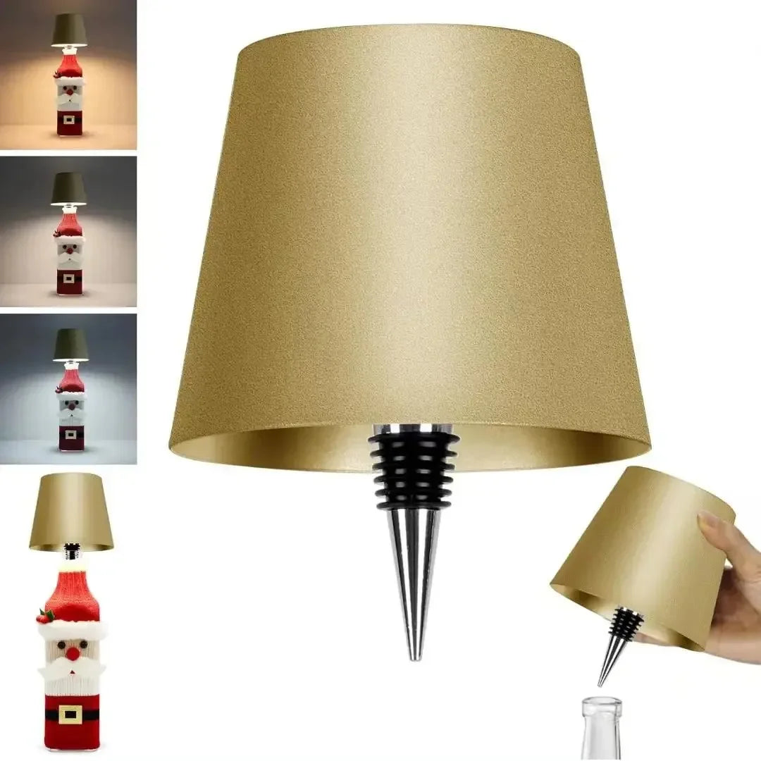 Lámpara LED Recargable Inalámbrica para Botella y Mesa – Luz Táctil Regulable