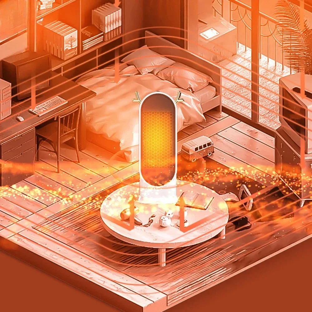 Calefactor Eléctrico Portátil 500W - Cerámico con Temperatura Constante, Bajo Consumo, para Hogar y Oficina