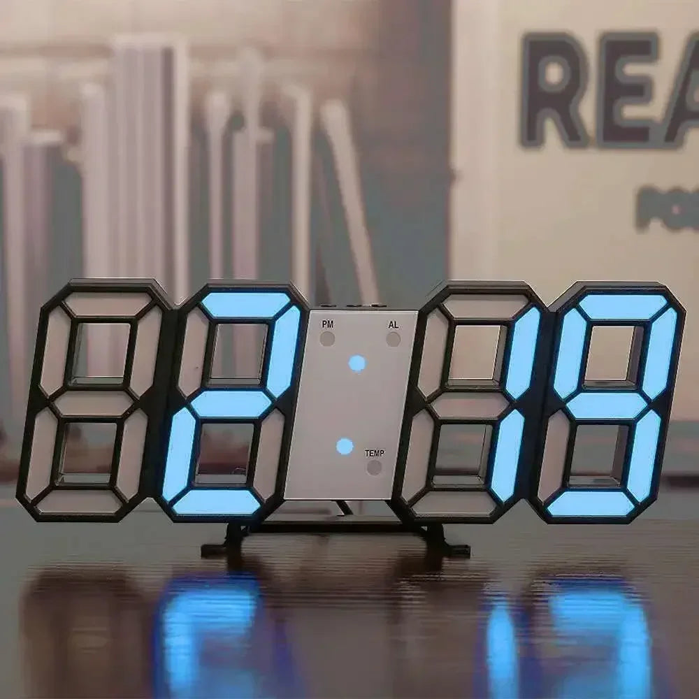 Reloj de Pared 3D LED Digital Moderno - Decoración con Luz Nocturna USB