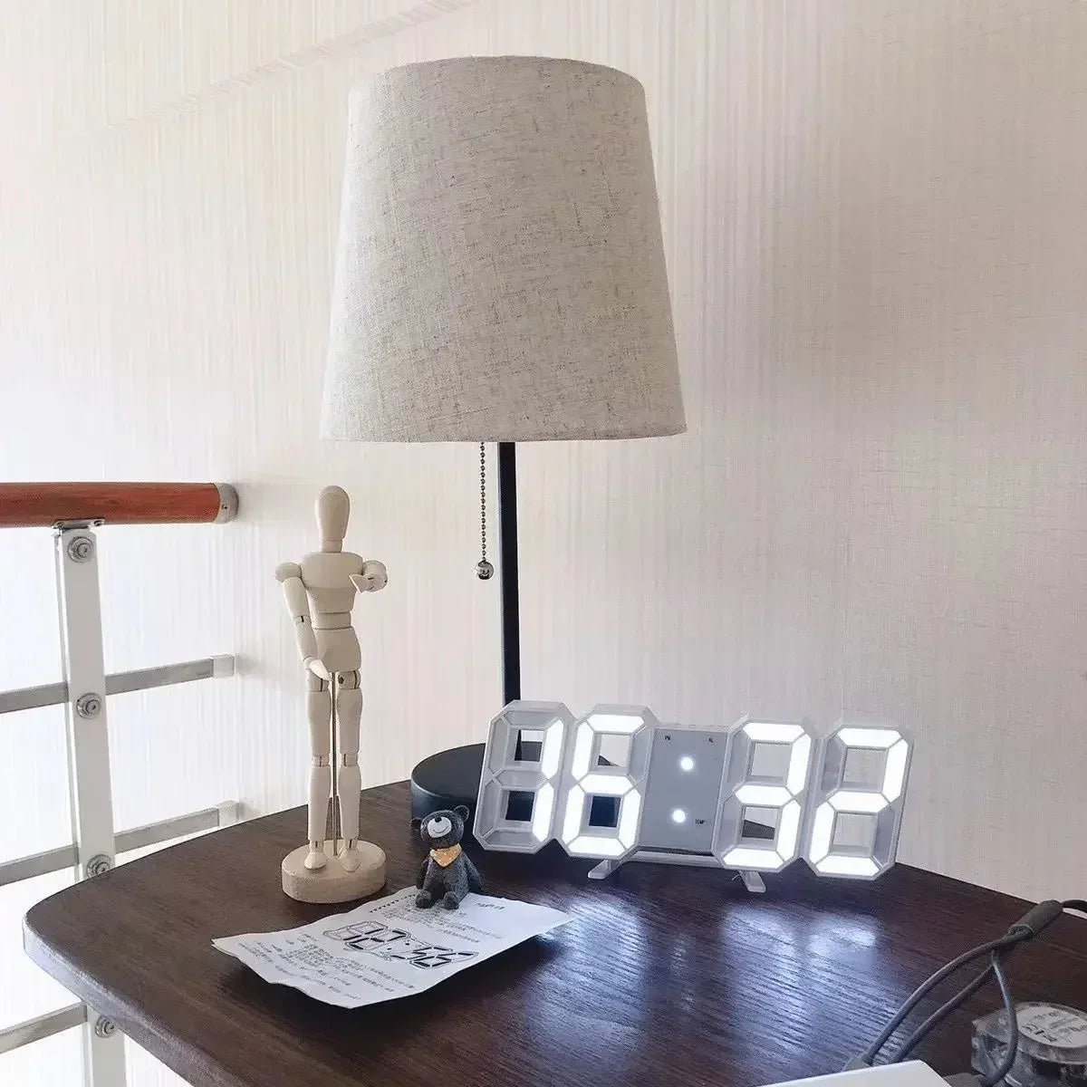 Reloj de Pared 3D LED Digital Moderno - Decoración con Luz Nocturna USB