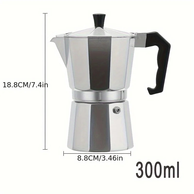Cafetera Moka Express de Aluminio - Para Café Italiano y Cubano, Tipo Hornalla (1/2/3/6 Pocillos)