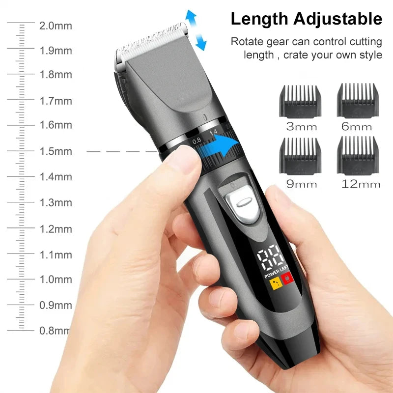Máquina Cortapelo para Mascotas Recargable - Kit de Peluquería Silencioso para Perros, Gatos y Conejos