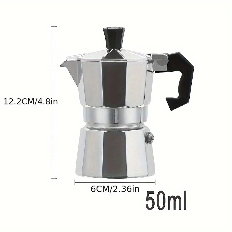 Cafetera Moka Express de Aluminio - Para Café Italiano y Cubano, Tipo Hornalla (1/2/3/6 Pocillos)