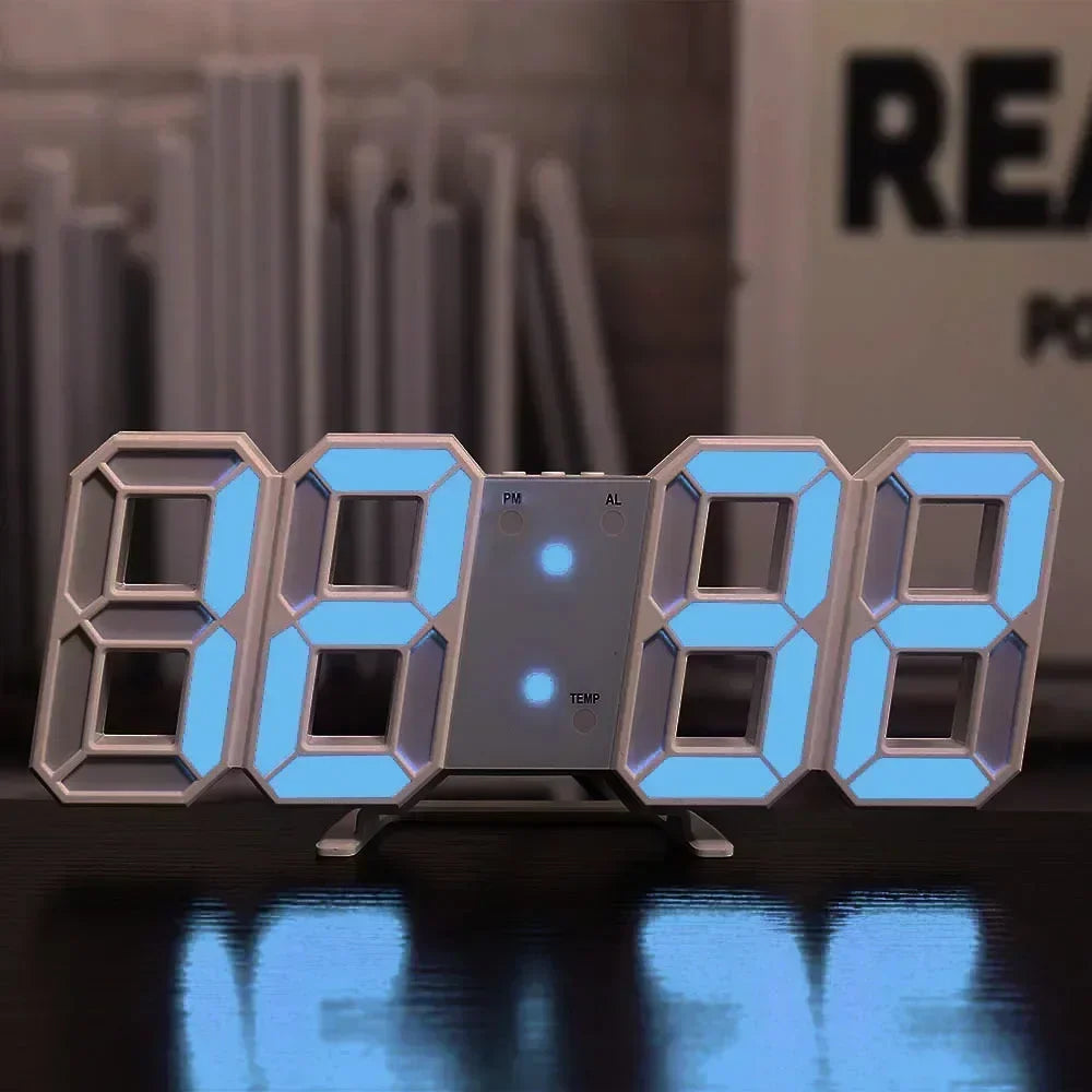 Reloj de Pared 3D LED Digital Moderno - Decoración con Luz Nocturna USB
