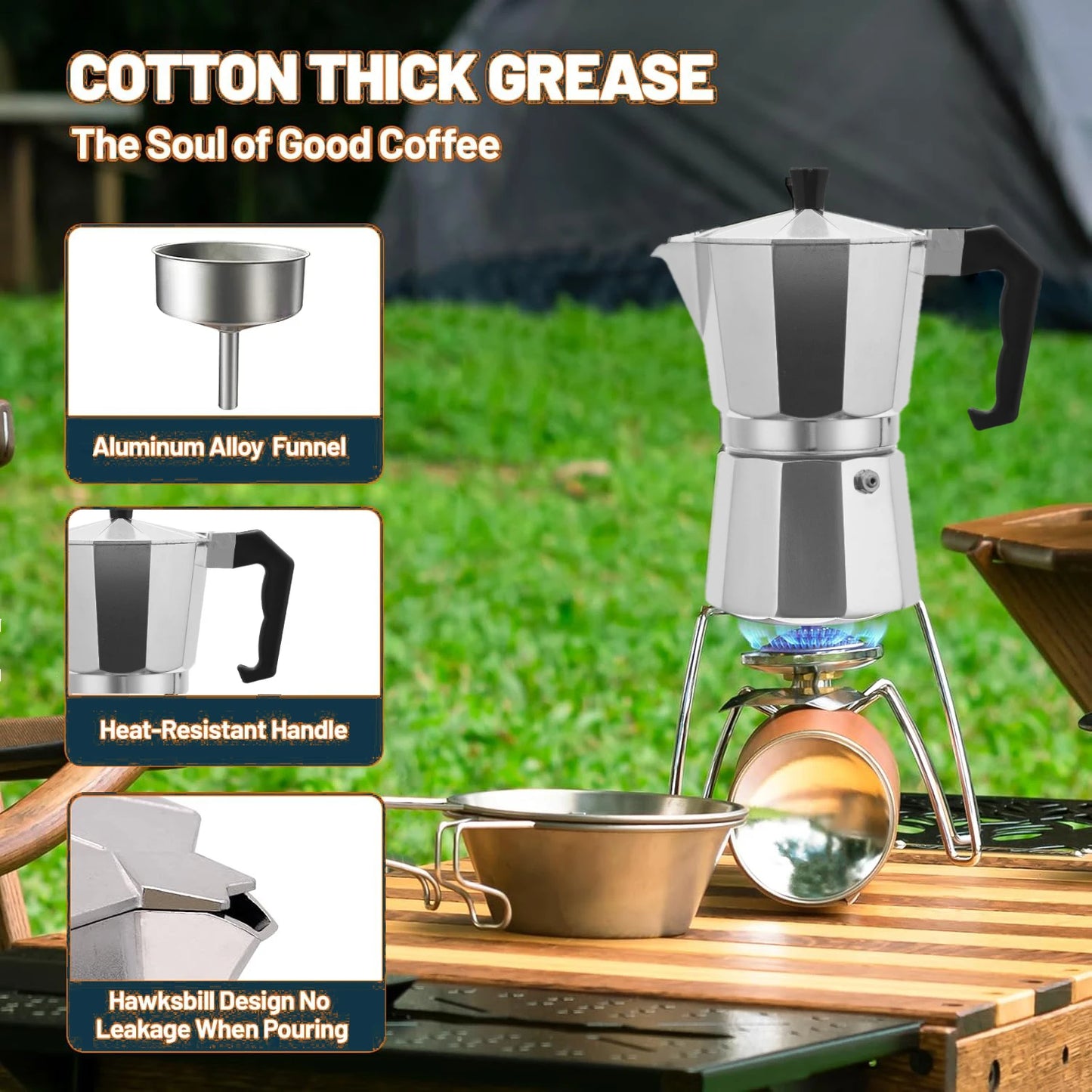 Cafetera Moka Express de Aluminio - Para Café Italiano y Cubano, Tipo Hornalla (1/2/3/6 Pocillos)
