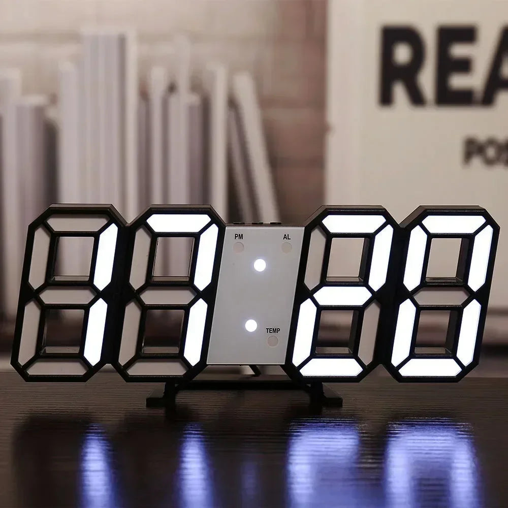 Reloj de Pared 3D LED Digital Moderno - Decoración con Luz Nocturna USB