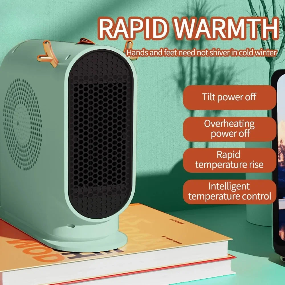 Calefactor Eléctrico Portátil 500W - Cerámico con Temperatura Constante, Bajo Consumo, para Hogar y Oficina