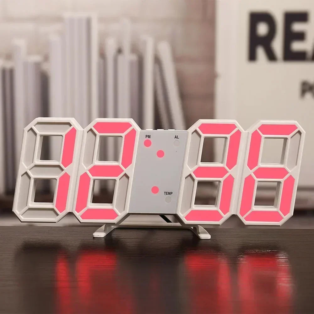 Reloj de Pared 3D LED Digital Moderno - Decoración con Luz Nocturna USB