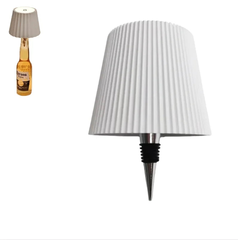 Lámpara LED Recargable Inalámbrica para Botella y Mesa – Luz Táctil Regulable