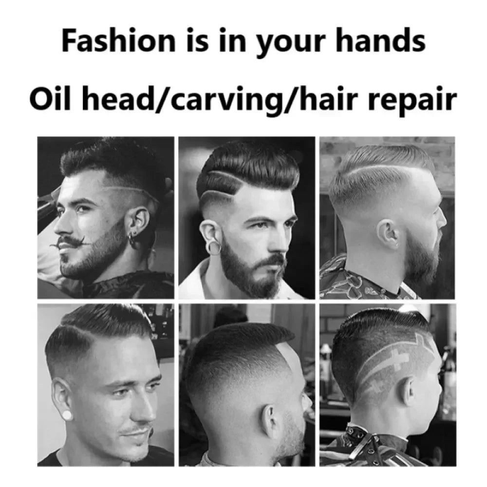 Máquina de Cortar Pelo Profesional Recargable - Kit Barbero para Hombre, Cuchillas de Acero, Inalámbrica