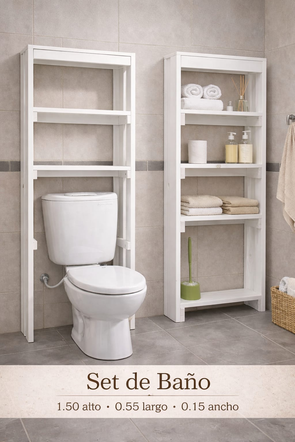 Set De Estantes Para Baño x2