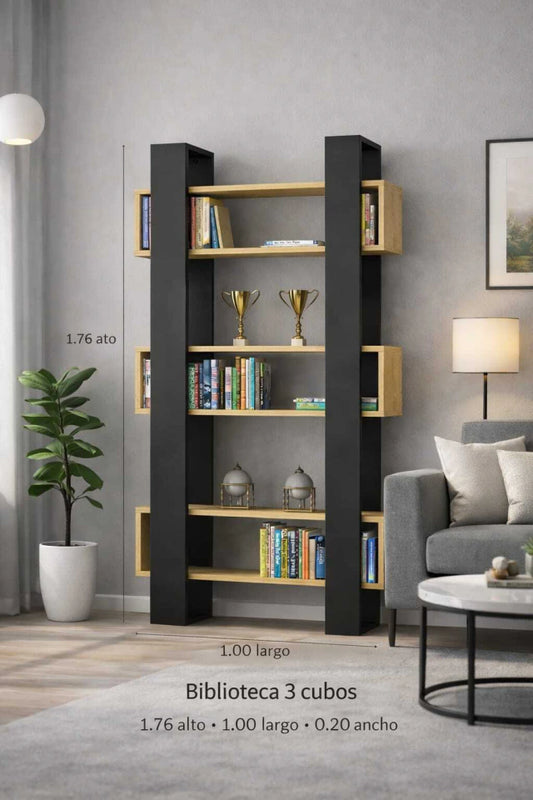 Biblioteca 3 Cubos 176x100x20