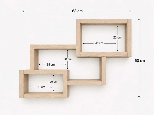 Estante Lenga de Madera para Pared - Repisa Flotante