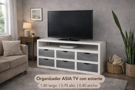 Organizador Asia TV con Estante