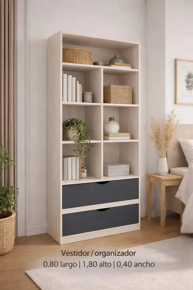 Vestidor Organizador 80 con Cajones